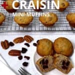 Banana craisin mini muffins.