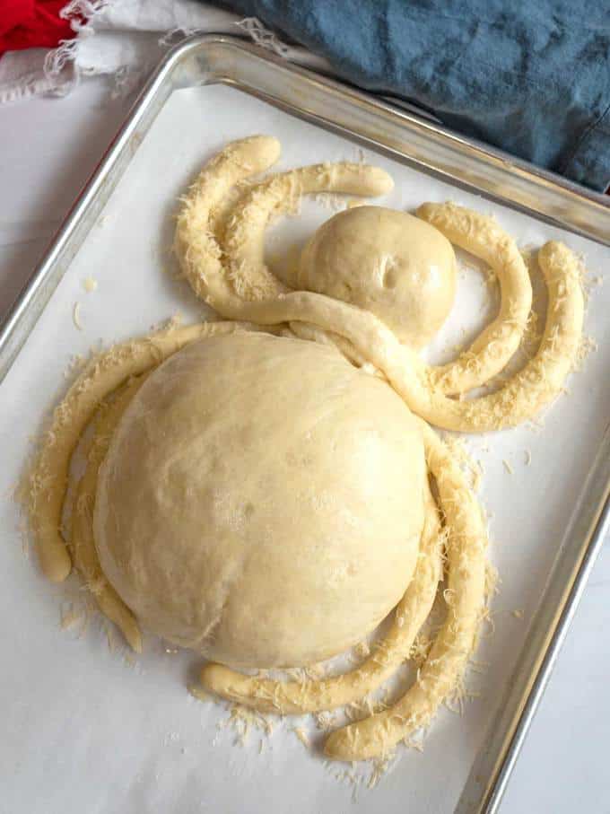 Spider Bread Ready for Oven