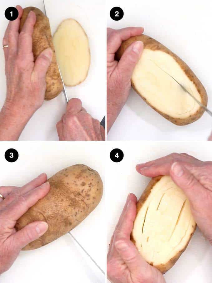 Preparing the potato