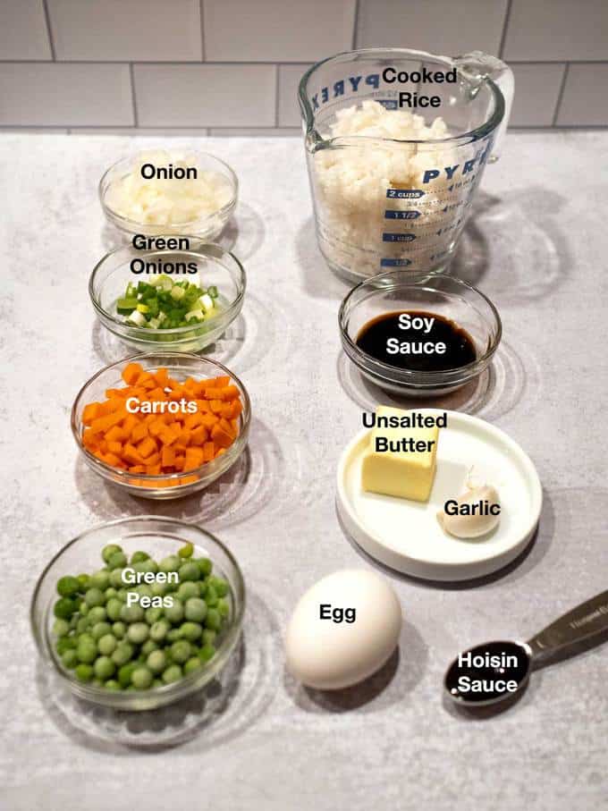 Ingredients for Egg Fried Rice