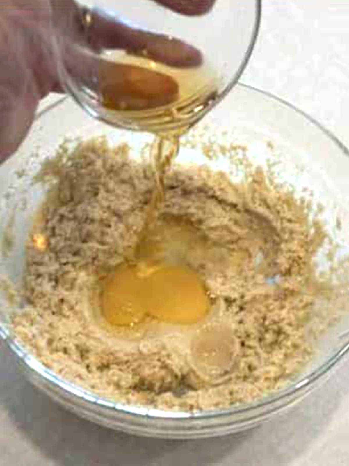 Add cognac to the batter.