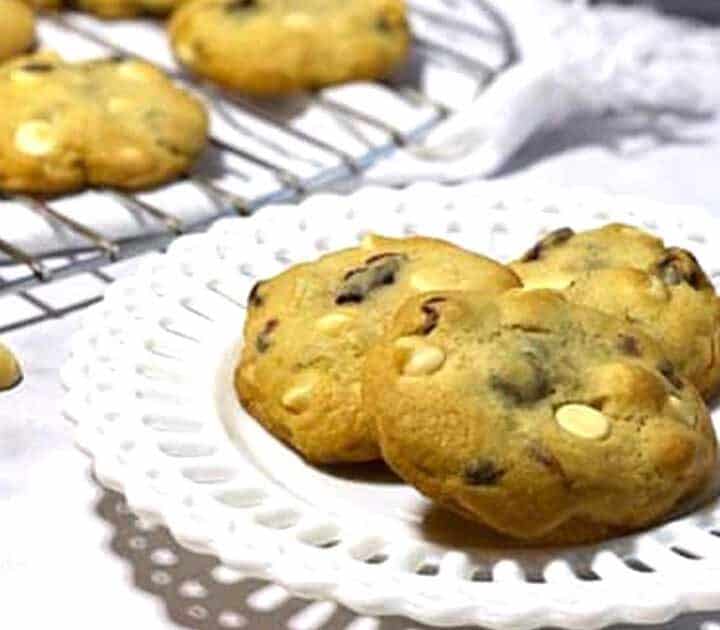 Cranberry white chocolate macadamia cookies.