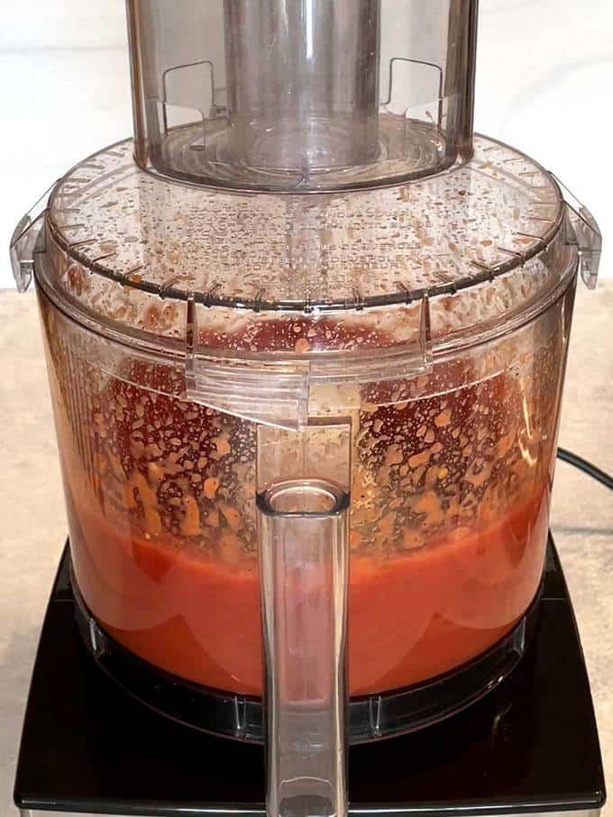 Making Pizza Sauce in food processor