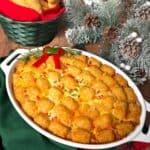 Make ahead tater tot breakfast casserole.