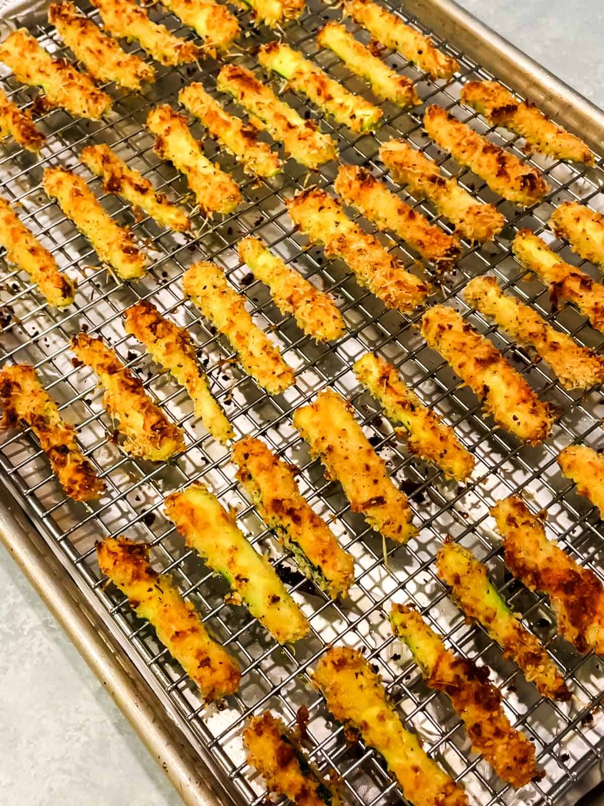 Zucchini fries out of oven