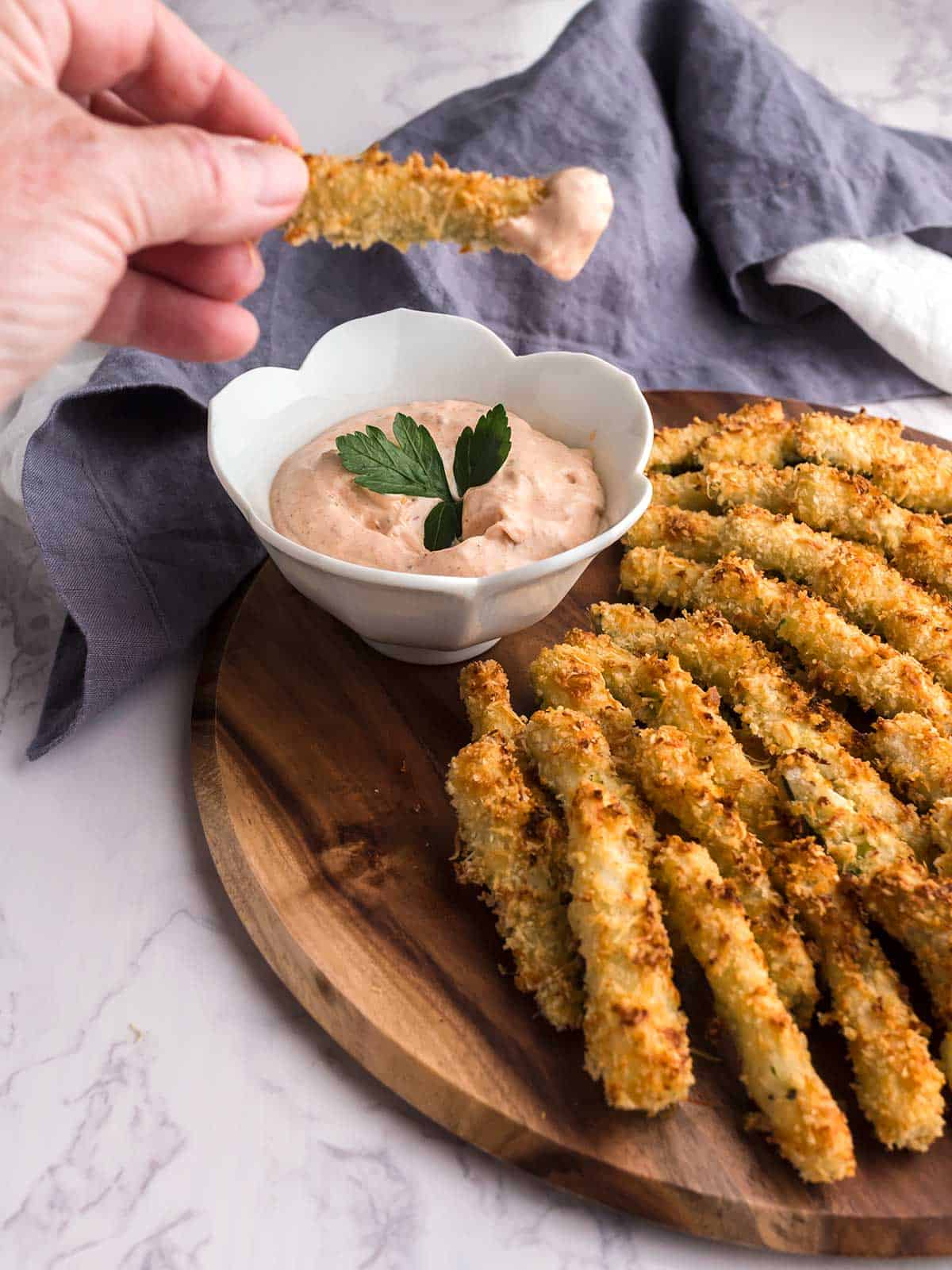 Crispy Parmesan Zucchini fries