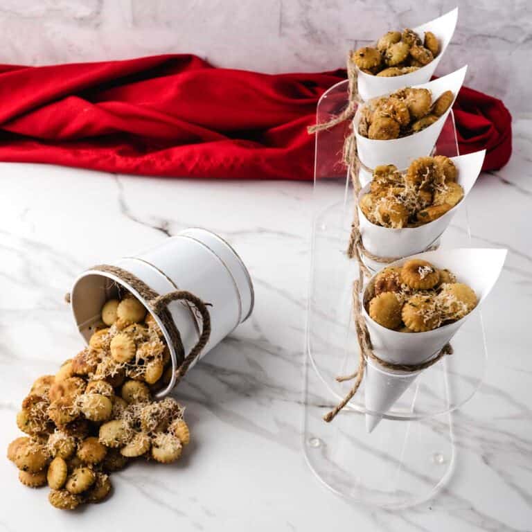 Easy Parmesan Garlic Oyster Crackers A Perfect Snack Pudge Factor