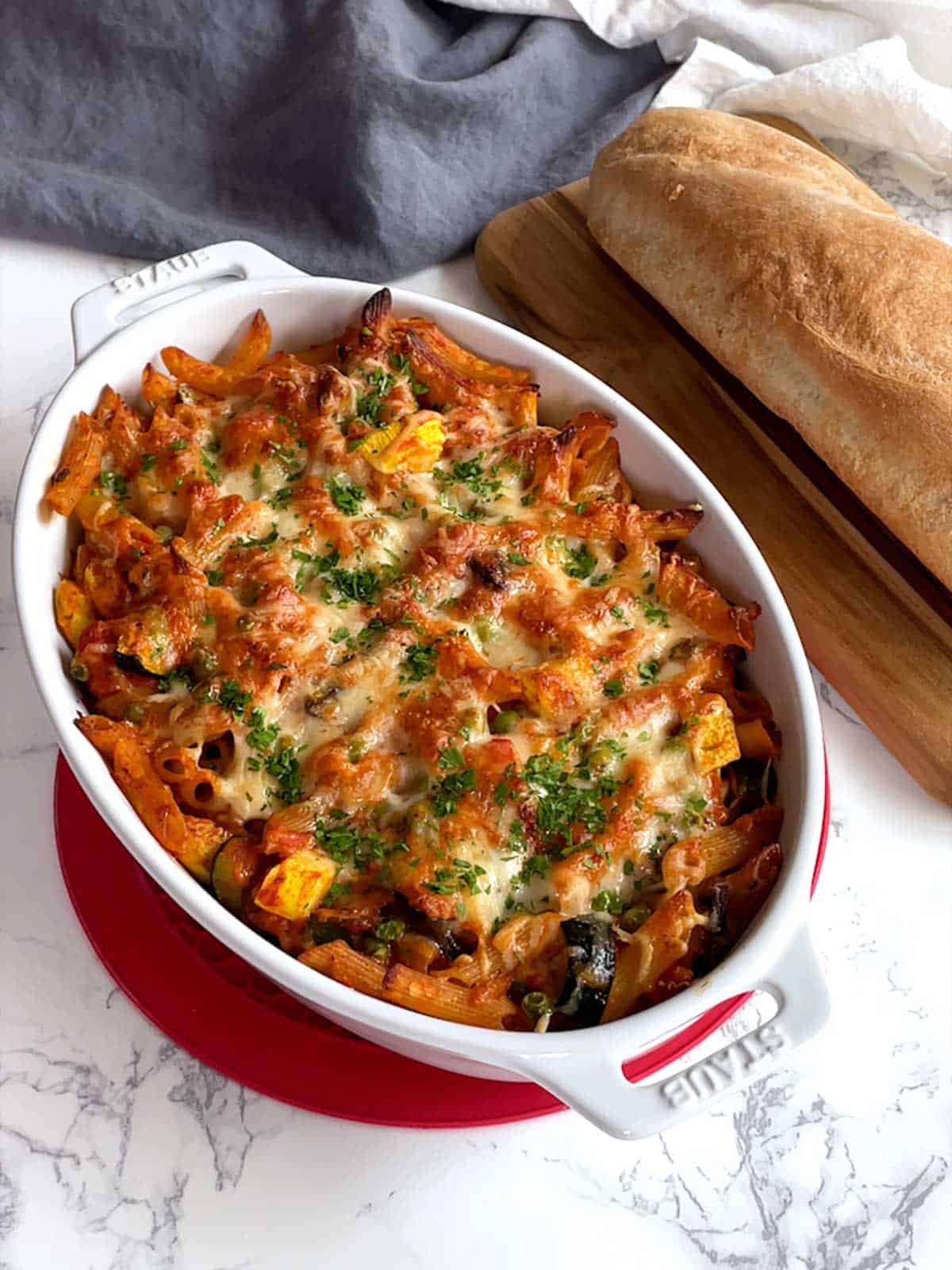 Cheesy Penne with Roasted Vegetables