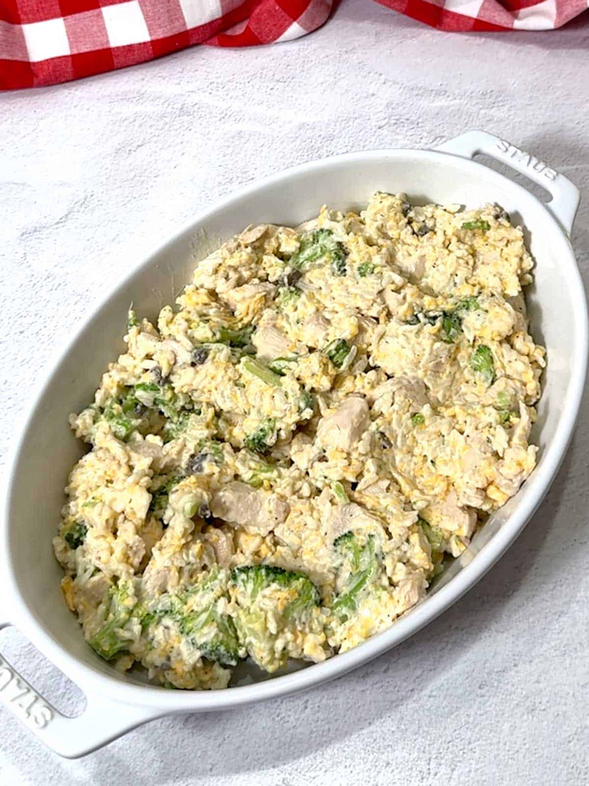 Casserole, ready to bake.