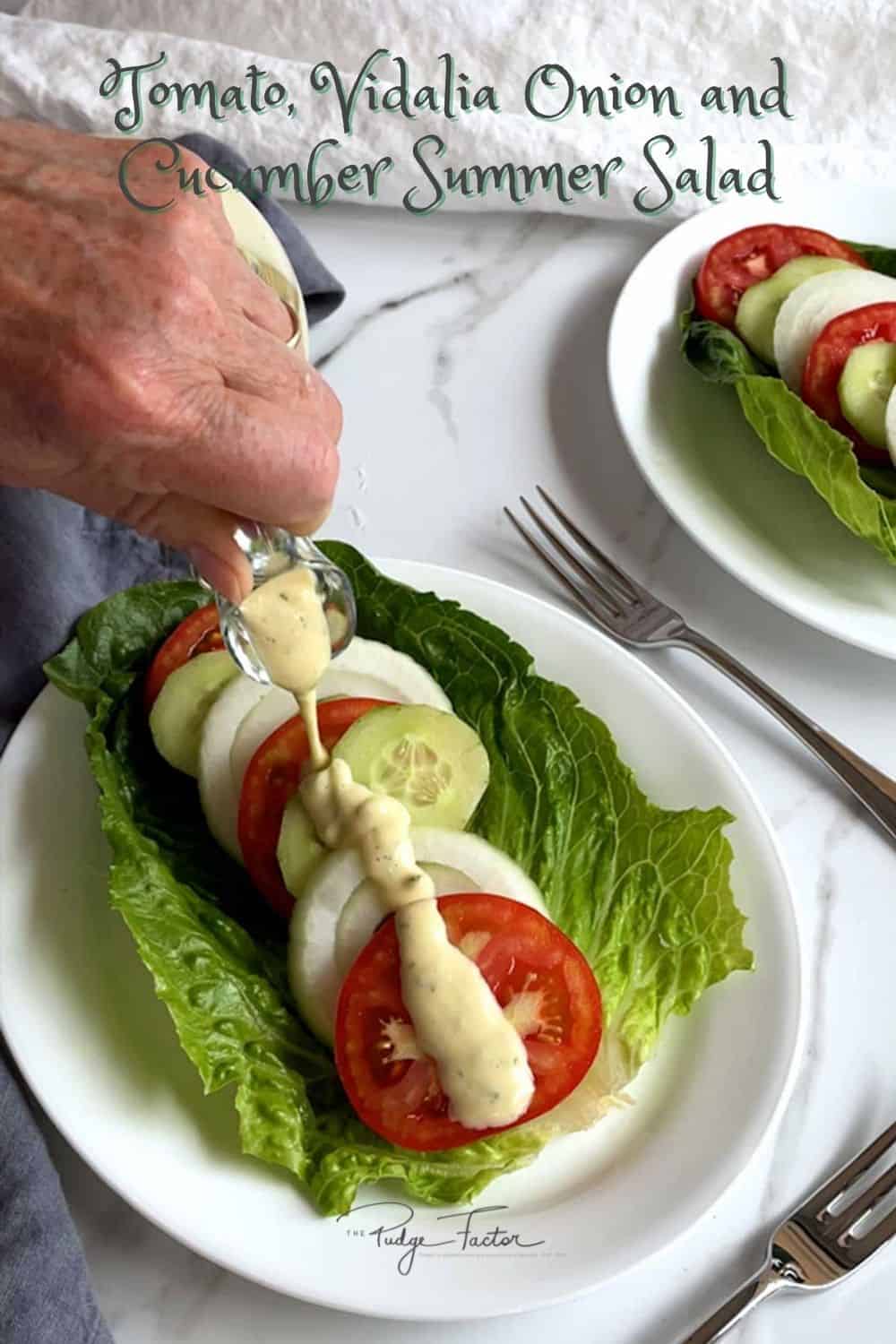 Tomato Vidalia Onion and Cucumber Summer Salad Pudge Factor