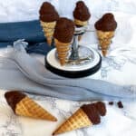 Chocolate Dipped No Churn Ice Cream Cones