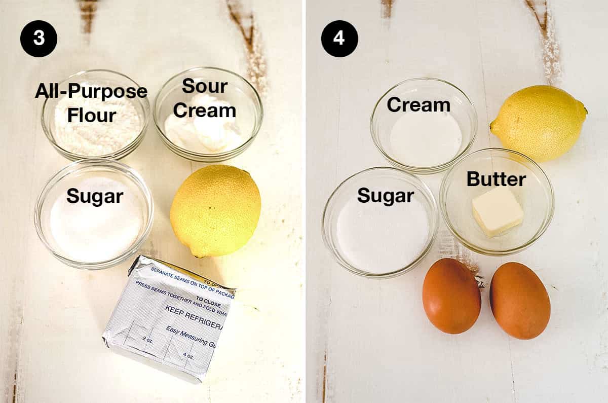 Ingredients for fillings.