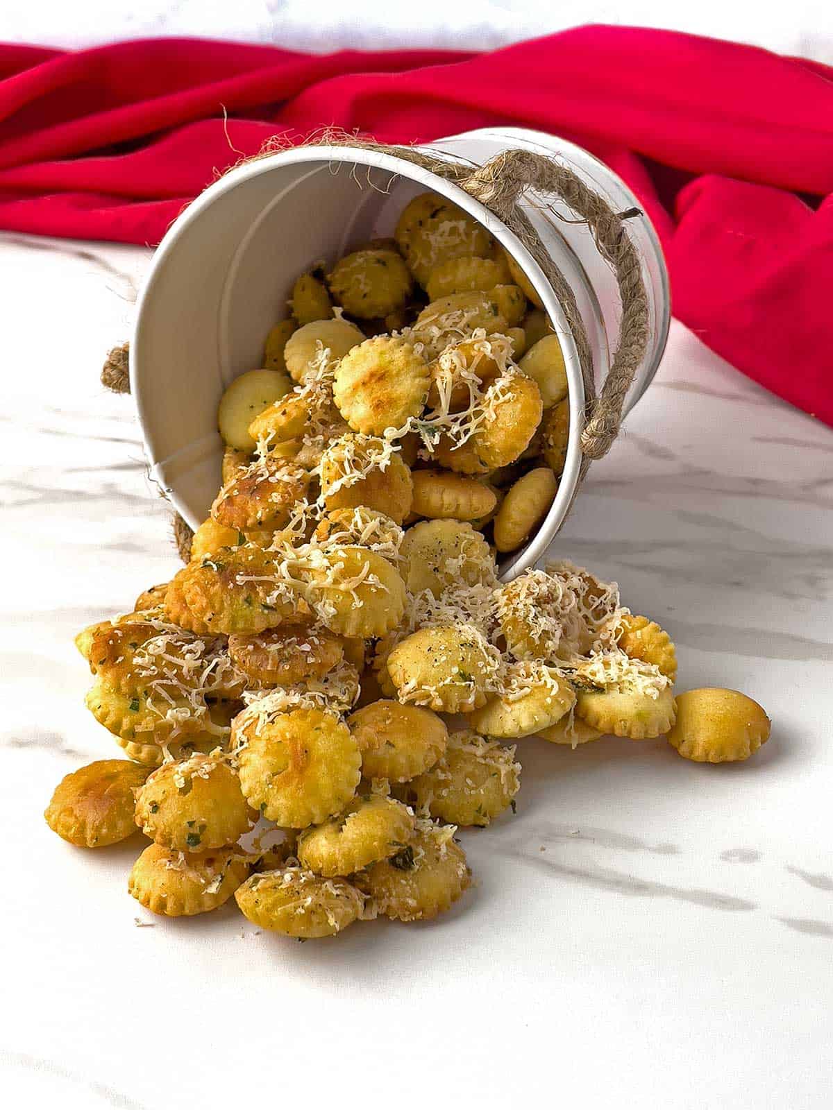 Garlic Parmesan Oyster Crackers