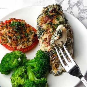 Hasselback Chicken with Spinach and Boursin Cheese