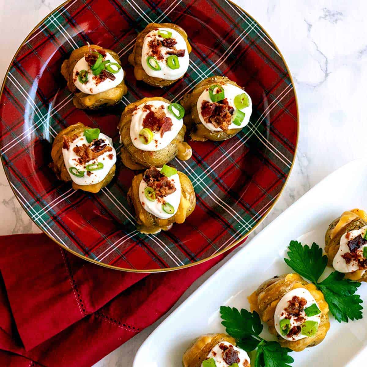 Loaded Hasselback Potato Bites