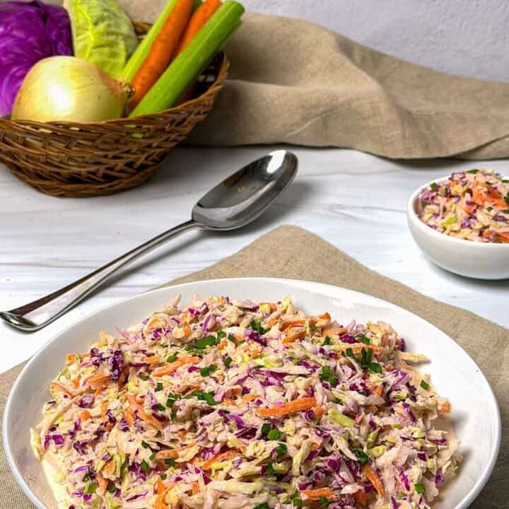Quick and Easy Southern Coleslaw.