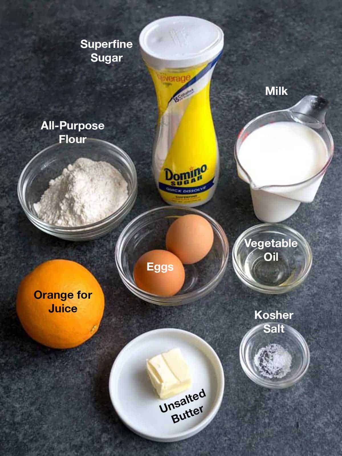 Ingredients for Pancake Day Pancakes