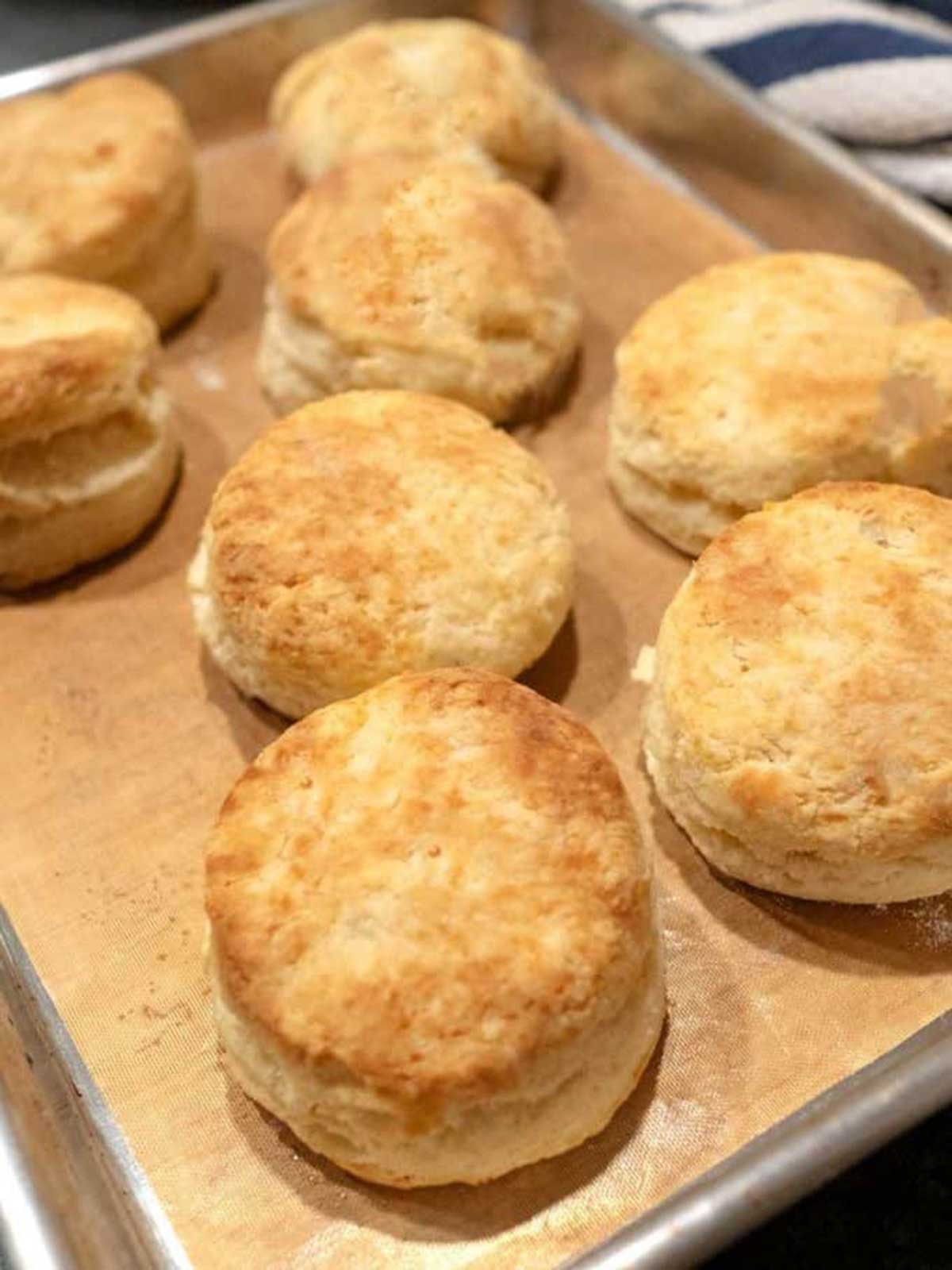 Biscuits out of the oven.