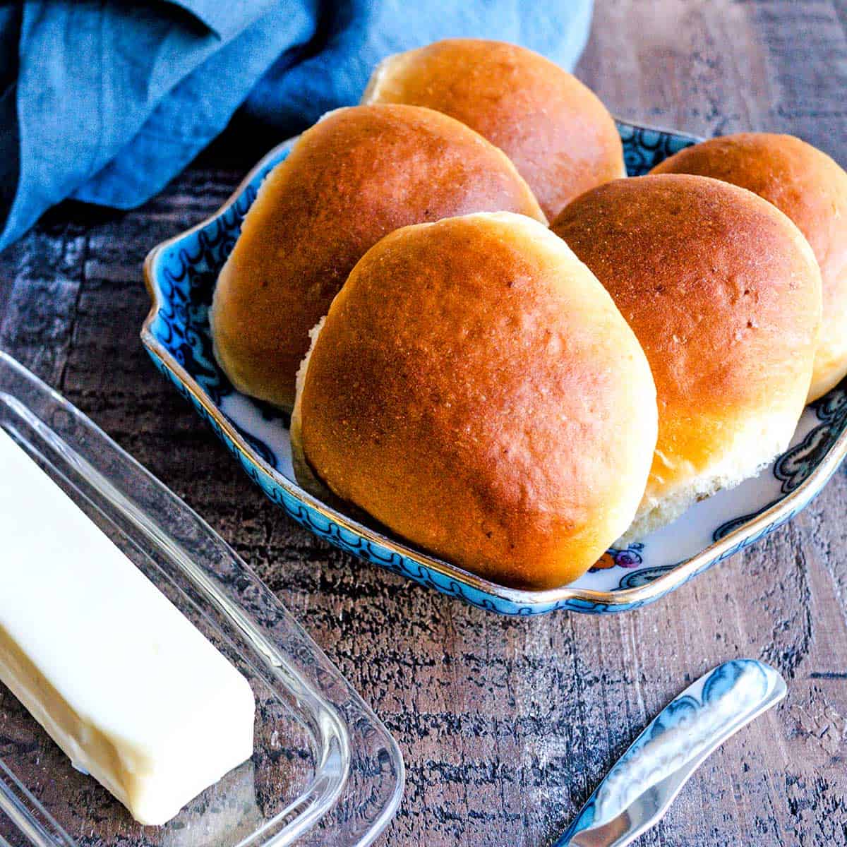 Glazed Sweet Potato Rolls Made with Bread Machine Magic