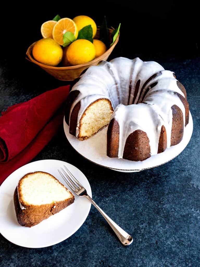 Lemon Cream Cheese Bundt Cake - Pudge Factor