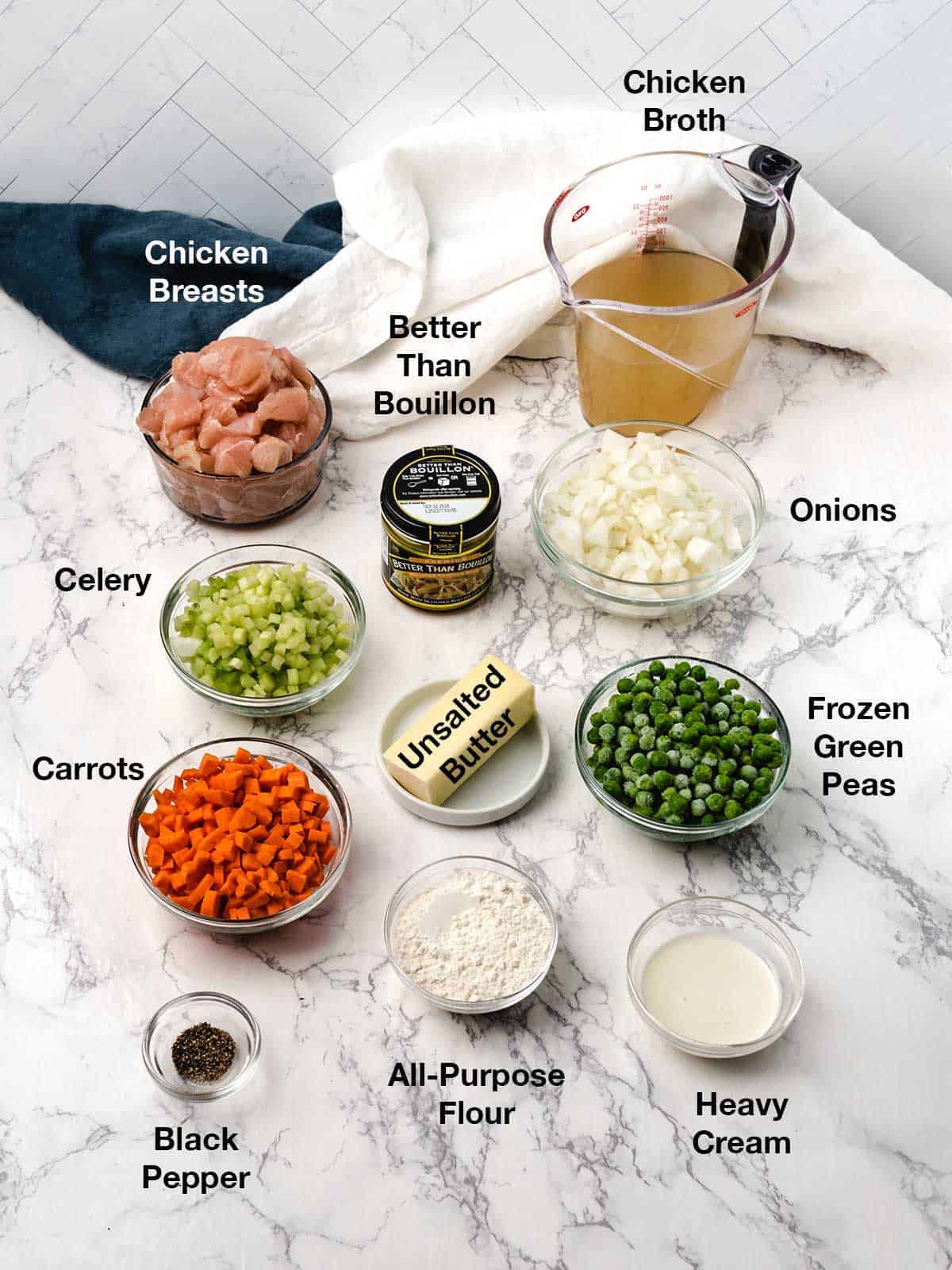 Ingredients for Chicken Stew.
