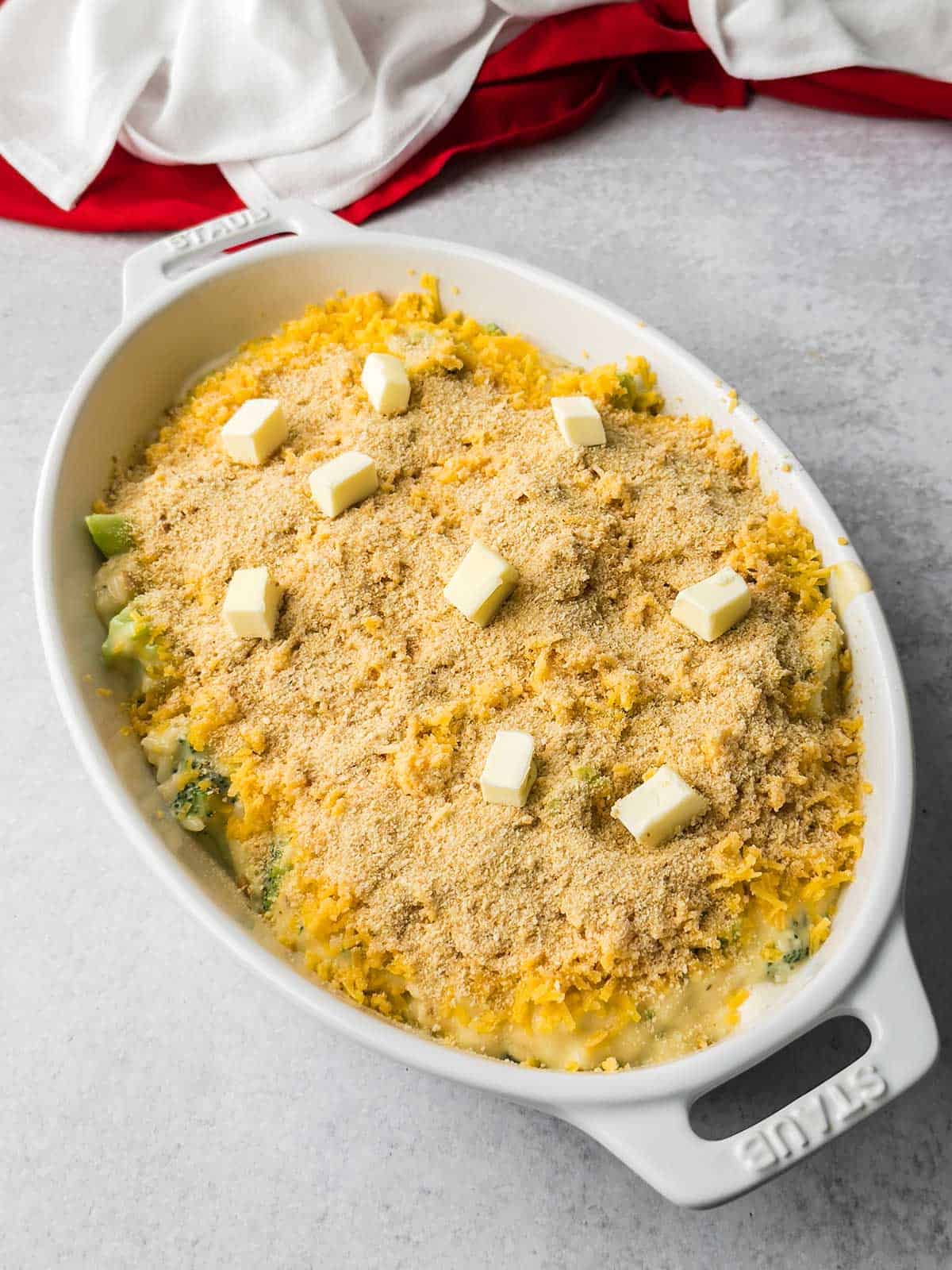 Broccoli Casserole ready for the oven.