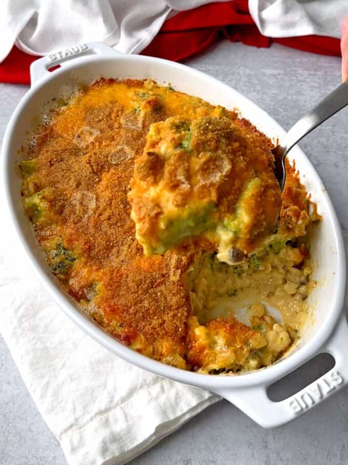 MakeAhead Broccoli Rice Casserole Pudge Factor
