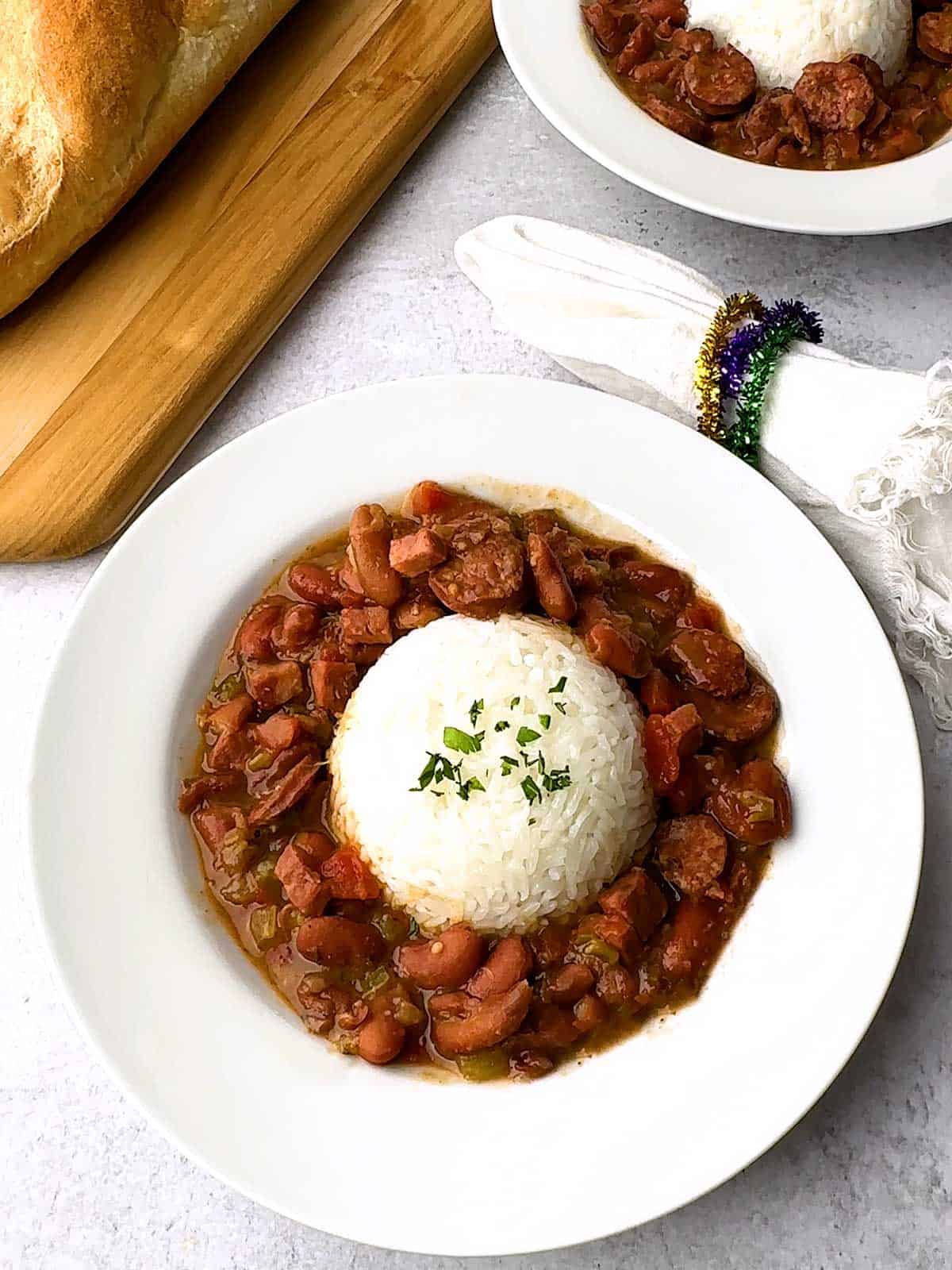 Instant Pot Red Beans and Rice.