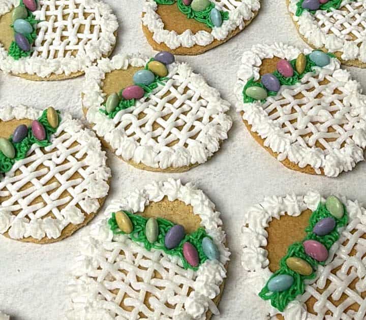 Easter basket cookies.