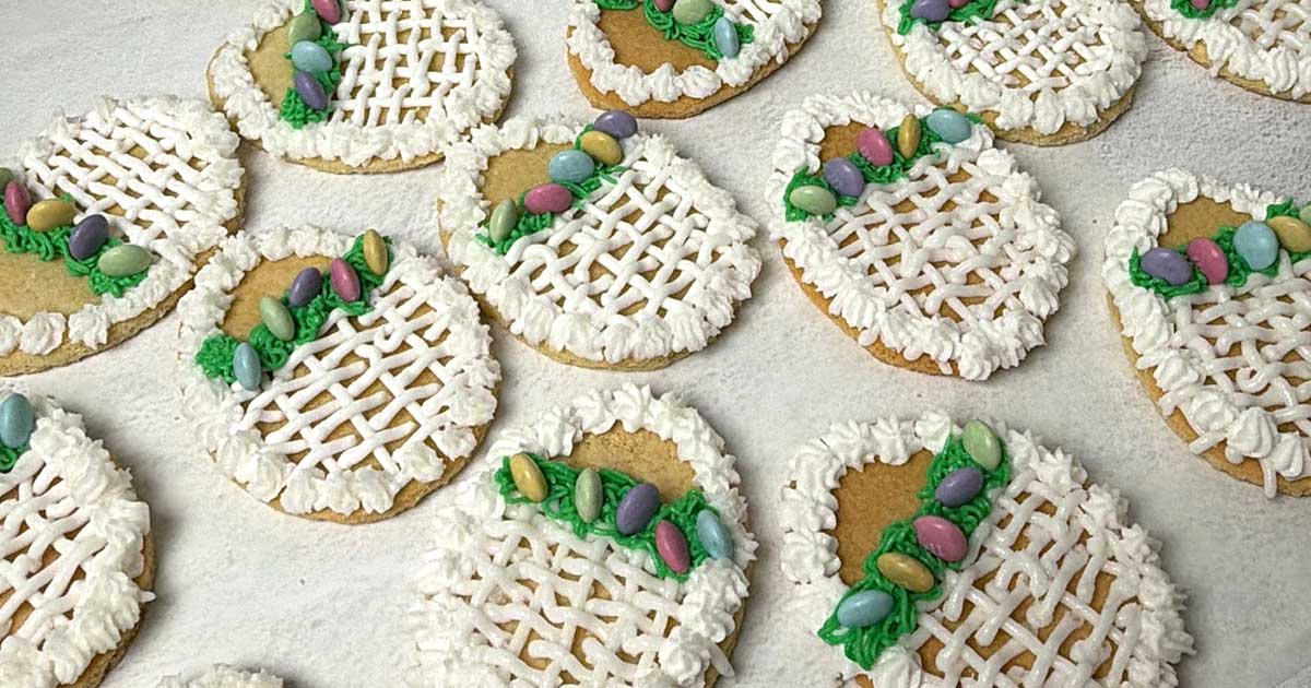 Easter basket cookies.