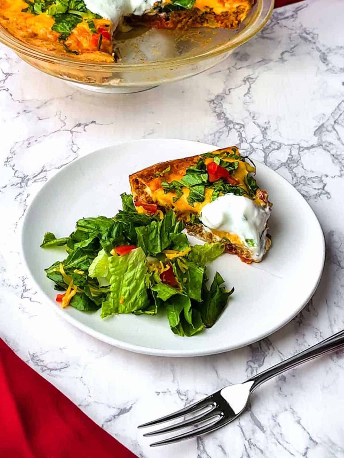 Easy impossible taco pie.