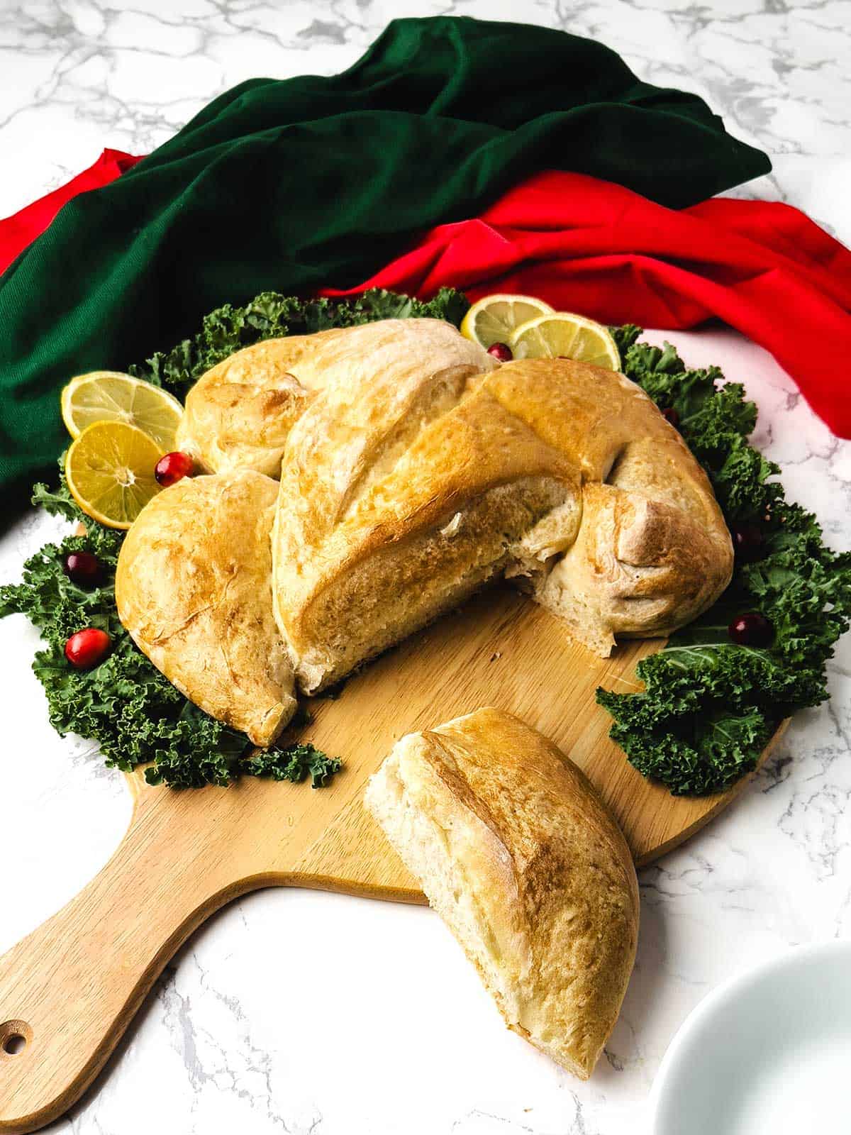 Turkey Shaped French Bread.