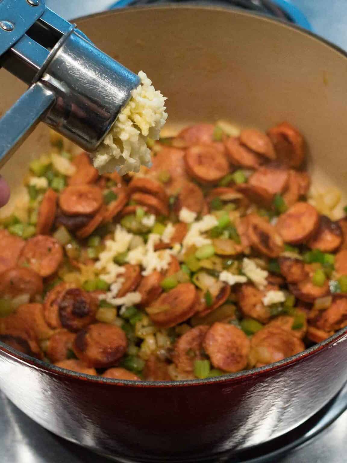 Southern Black Eyed Peas with Andouille Sausage Pudge Factor