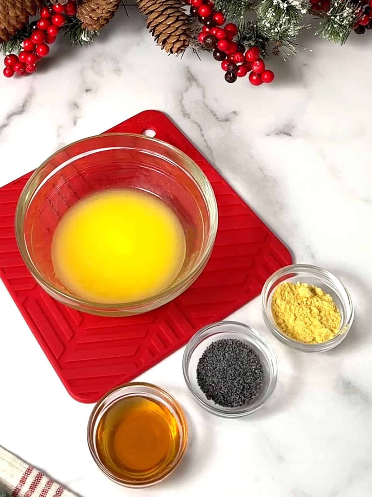 ingredients for butter glaze
