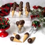 Mini chocolate covered peanut butter cones.