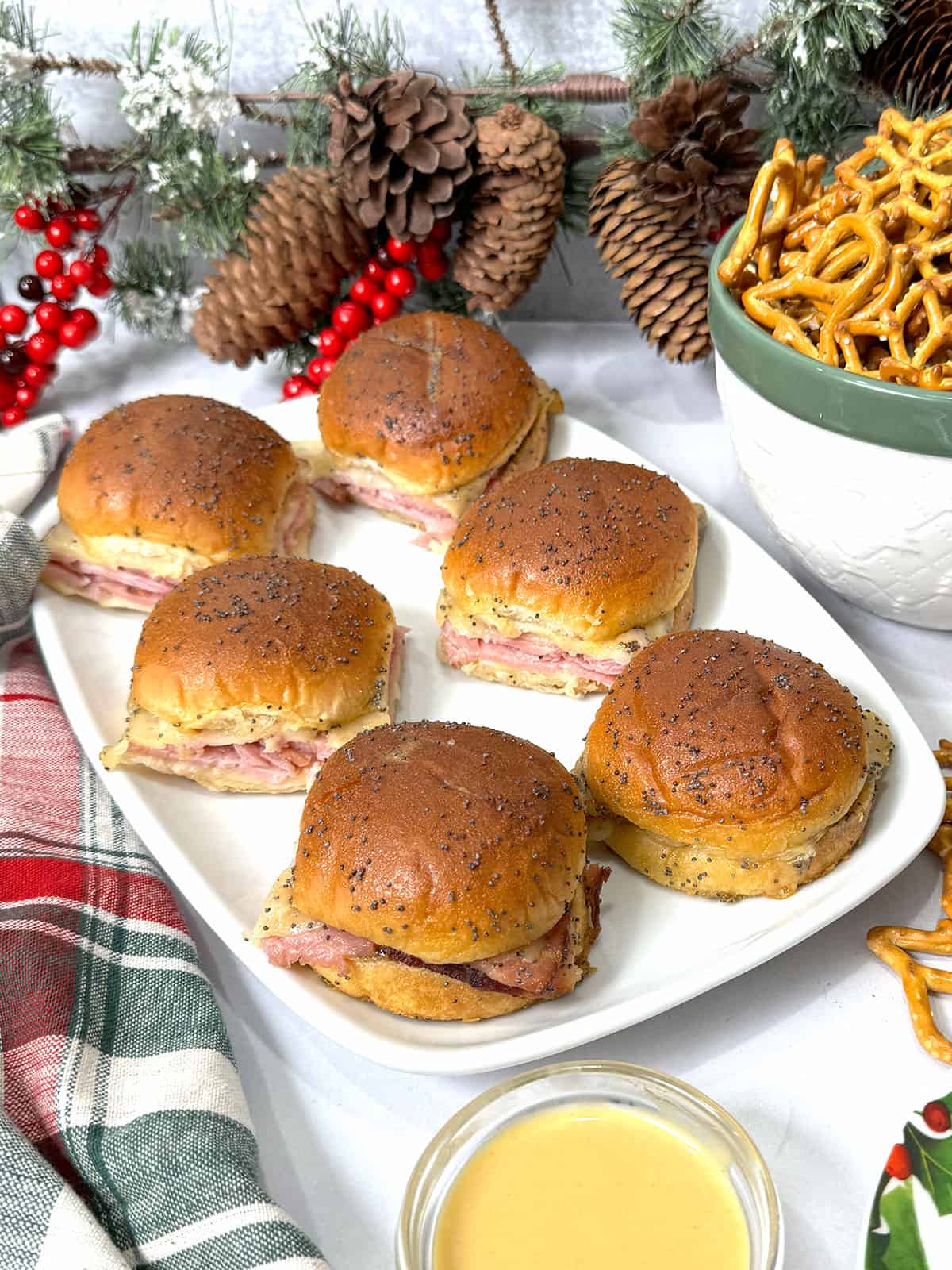 honey mustard ham and Swiss sliders