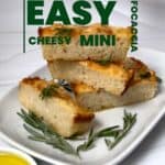 Easy Cheesy No-Knead Mini Focaccia.