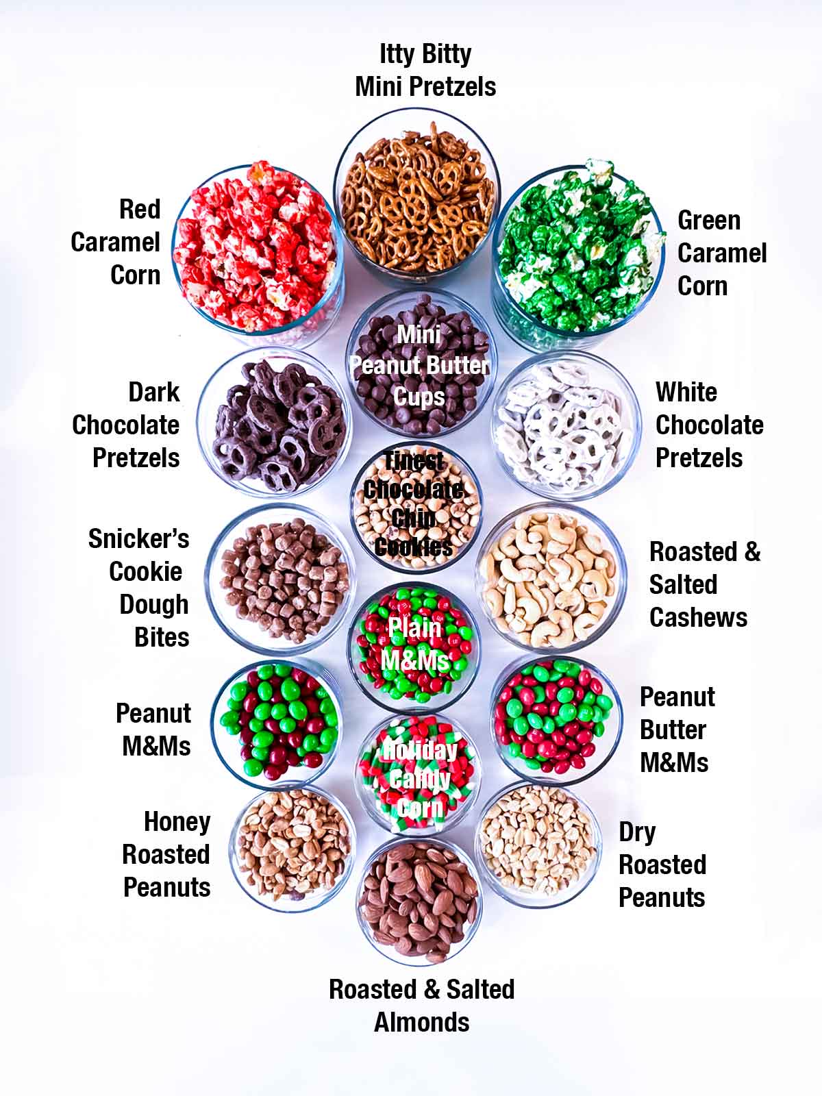 Christmas Snack Mix ingredients