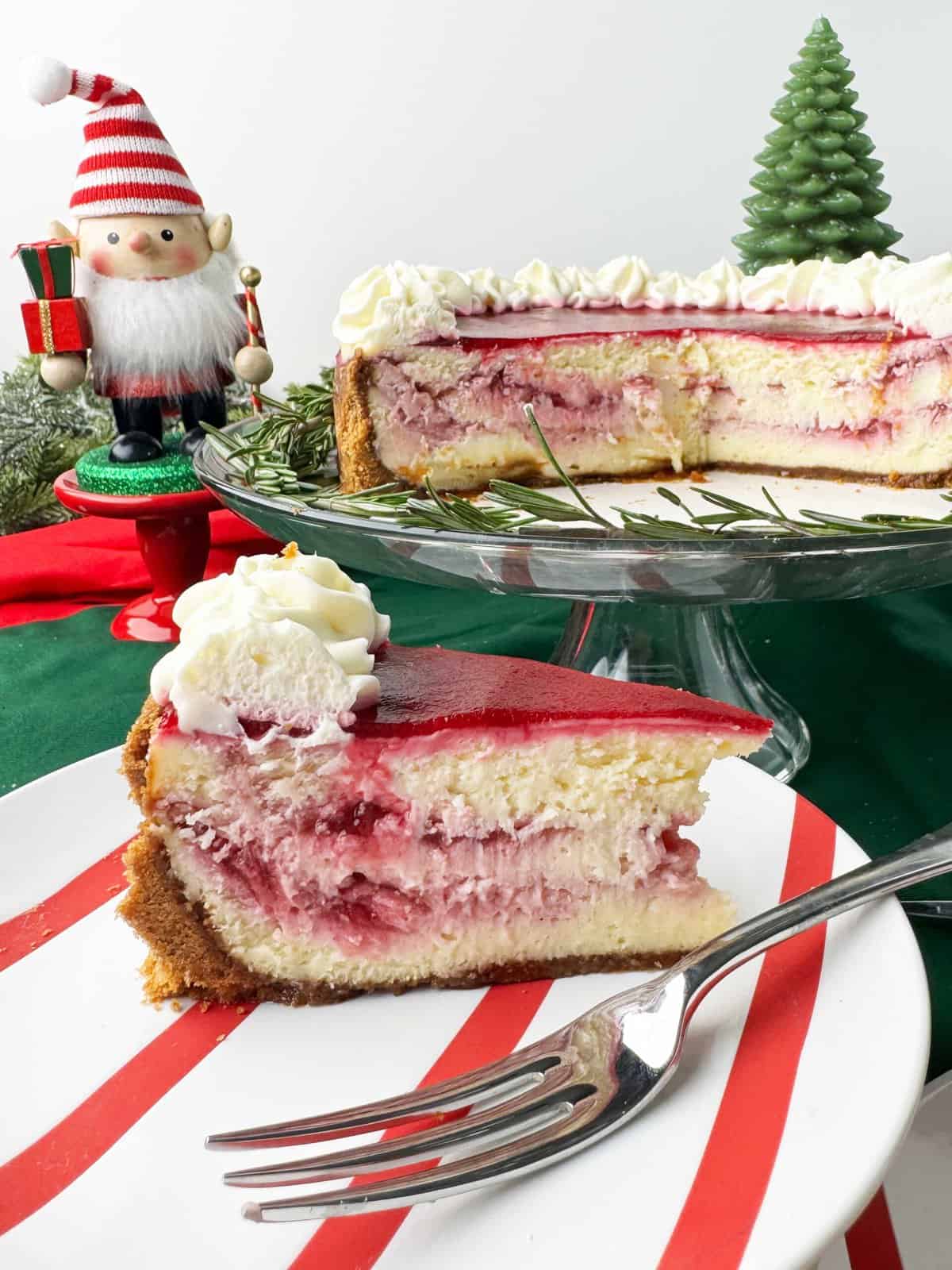 White Chocolate Cranberry Cheesecake