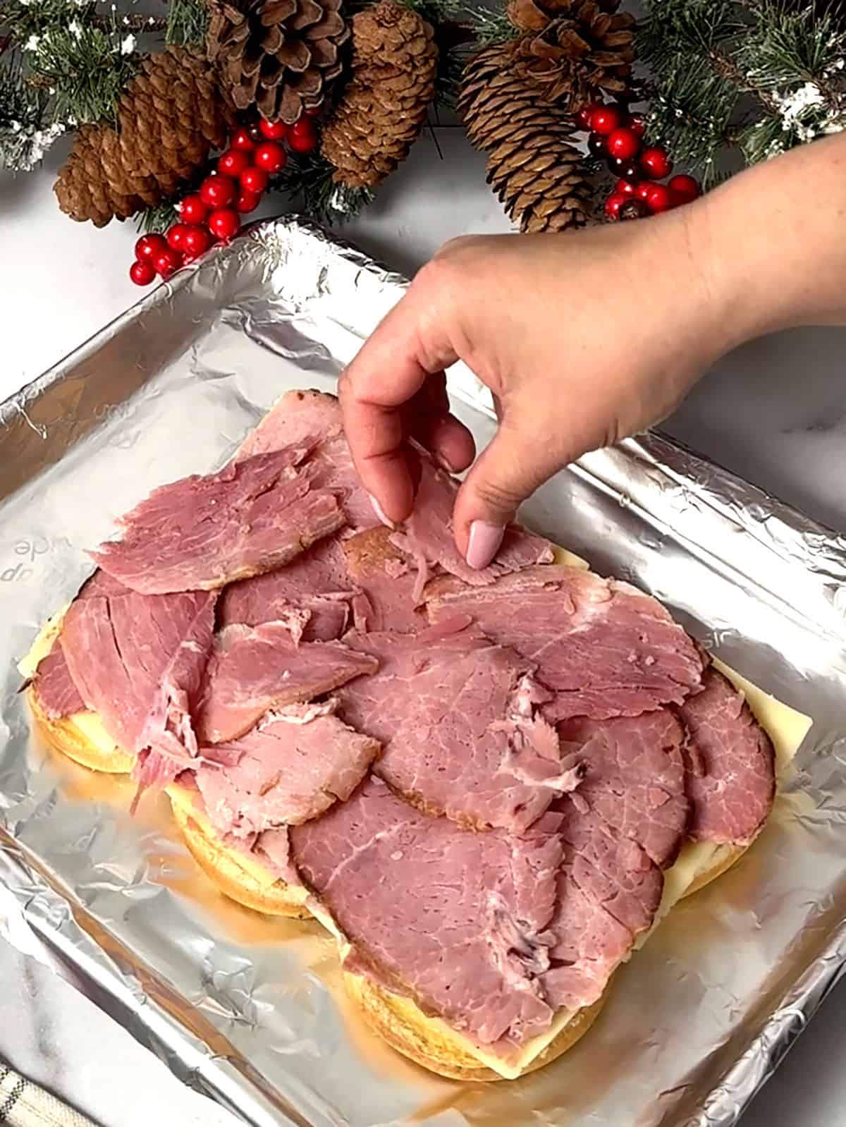 placing ham