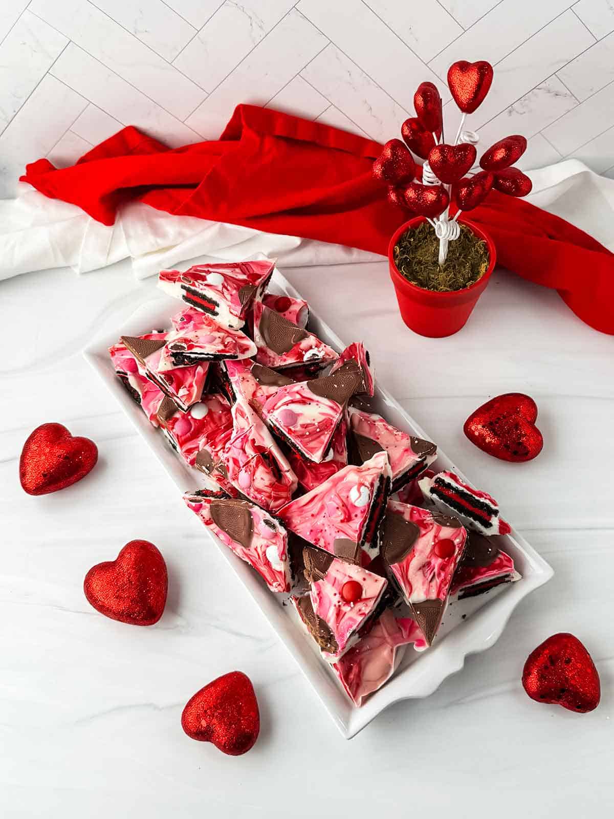 Valentine's Day Oreo Candy Bark