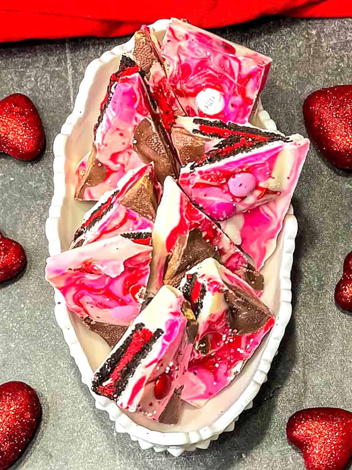 Valentine's Day Oreo Bark