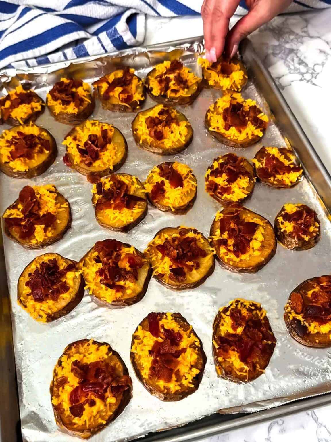 Crispy Cheese and Bacon Potato Rounds - Pudge Factor