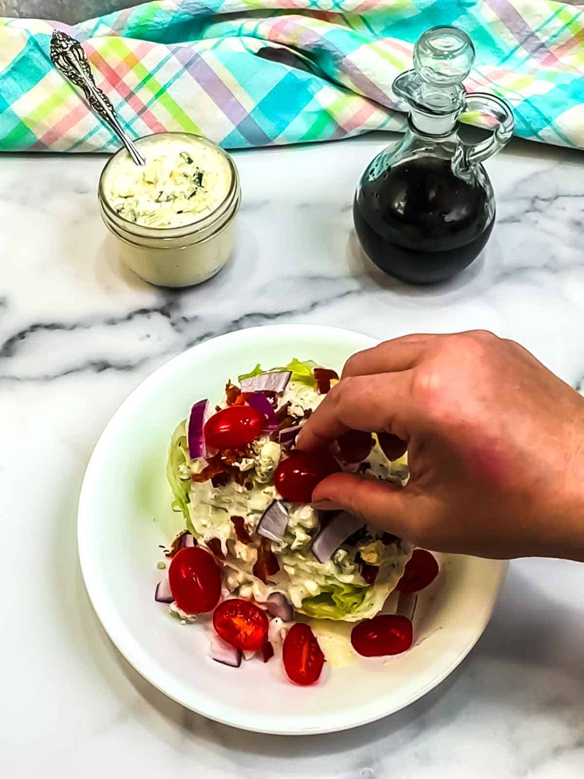 adding cut tomatoes