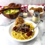 Easy homemade spaghetti meat sauce with Italian sausage.