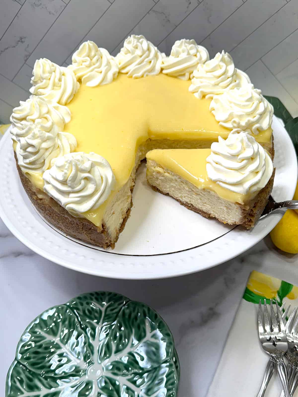 luscious lemon curd cheesecake