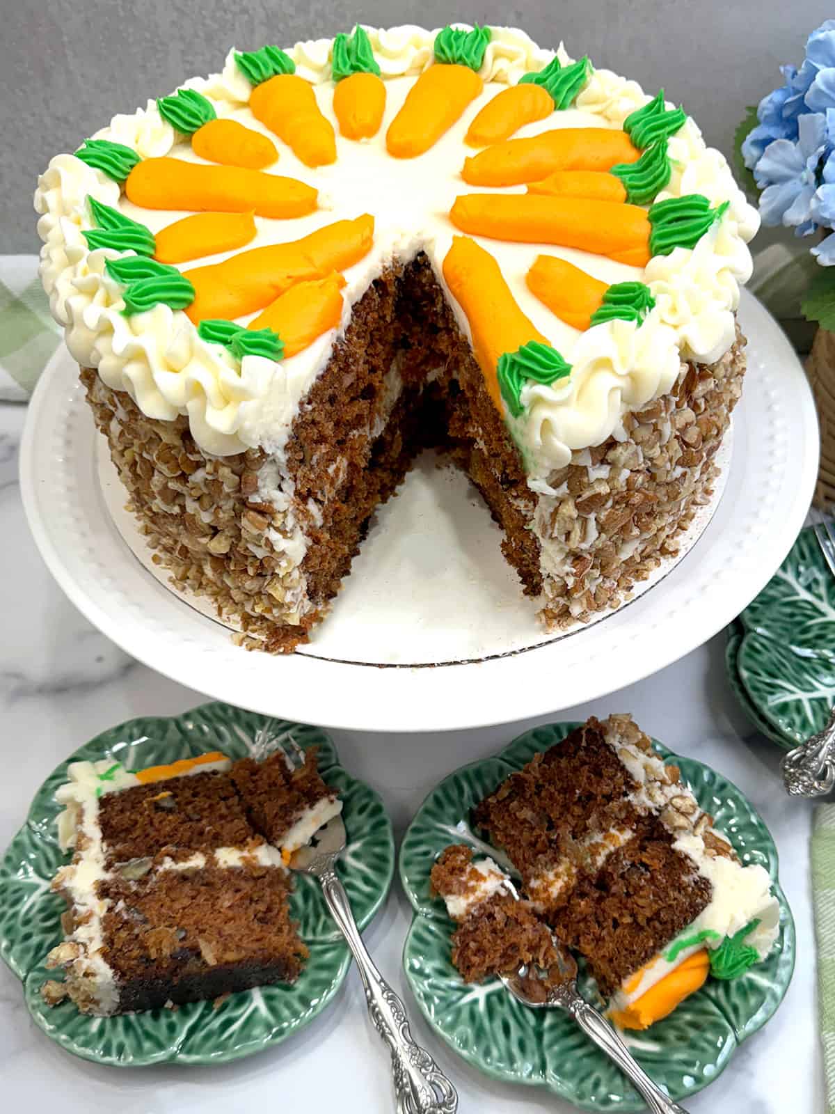 carrot cake with cream cheese frosting