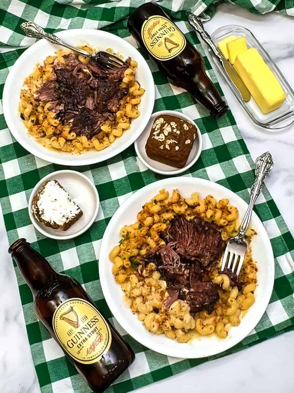 Shrotribs on the Guinness Mac & cheese.