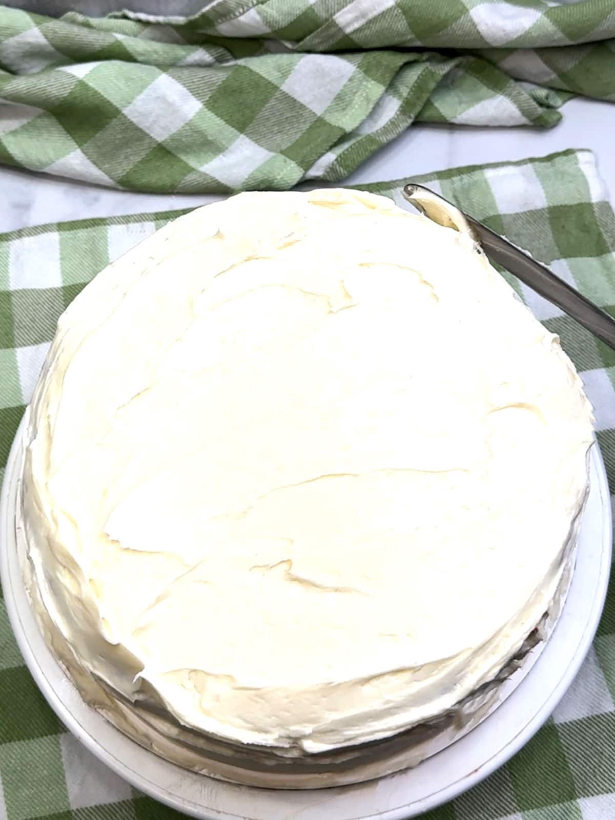 frosting entire cake