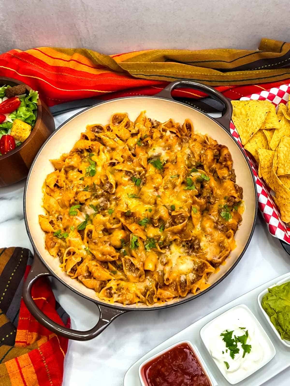 Quick and easy one pot taco pasta